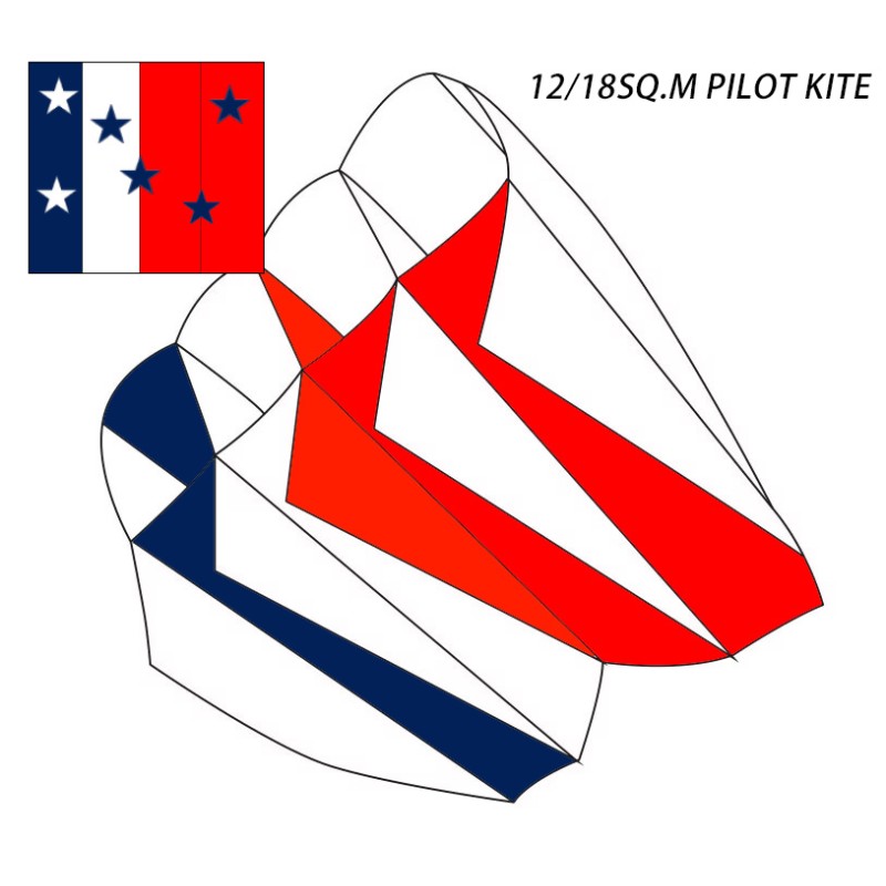 12/18sqm pilot kite 40d ripstop nylon 