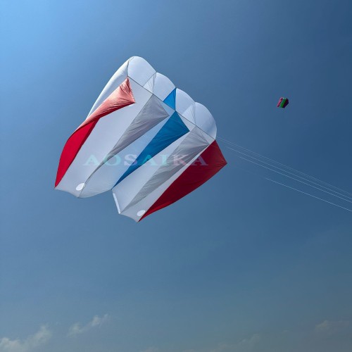 Soft Inflatable 28sqm Pilot Kite 40d ripstop nylon For Adults High Quality Colorful Show Kites