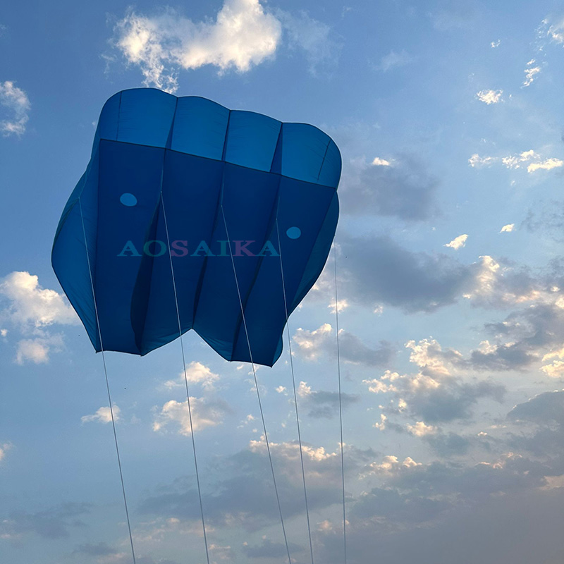 New Arrival Soft Inflatable 12sqm Pilot Kite 20d Ripstop Nylon For Adults High Quality Colorful Show Kites 