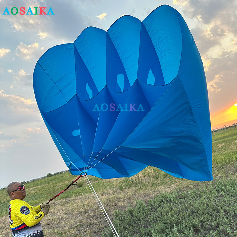 New Arrival Soft Inflatable 12sqm Pilot Kite 20d Ripstop Nylon For Adults High Quality Colorful Show Kites