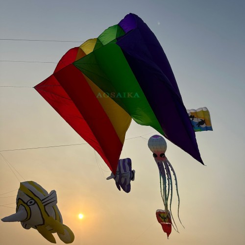 4Sqm flowfrom pilot kite 40d Ripstop Nylon For Adults High Quality Colorful Show Kite