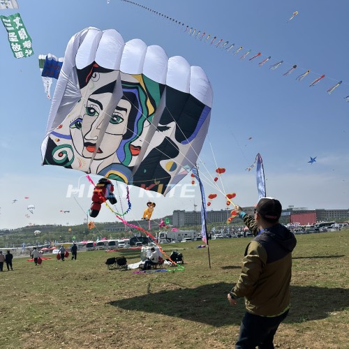 12/18/23/31sq.m abstract printing pilot kite 40d ripstop nylon