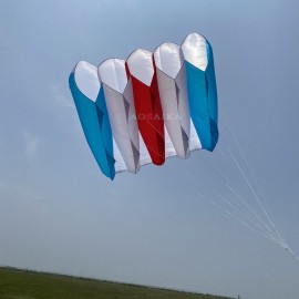 16/22/36Sqm red white and blue Pilot kite 40d Ripstop Nylon For Adults High Quality ColorfulShow Kite 