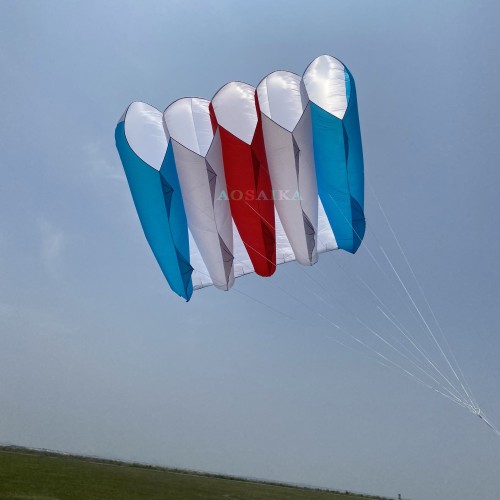16/22/36Sqm red white and blue Pilot kite 40d Ripstop Nylon For Adults High Quality ColorfulShow Kite