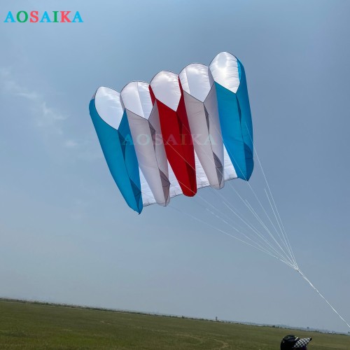 16/22/36Sqm red white and blue Pilot kite 40d Ripstop Nylon For Adults High Quality ColorfulShow Kite