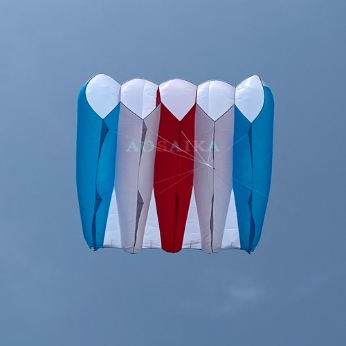 16/22/36Sqm red white and blue Pilot kite 40d Ripstop Nylon For Adults High Quality ColorfulShow Kite