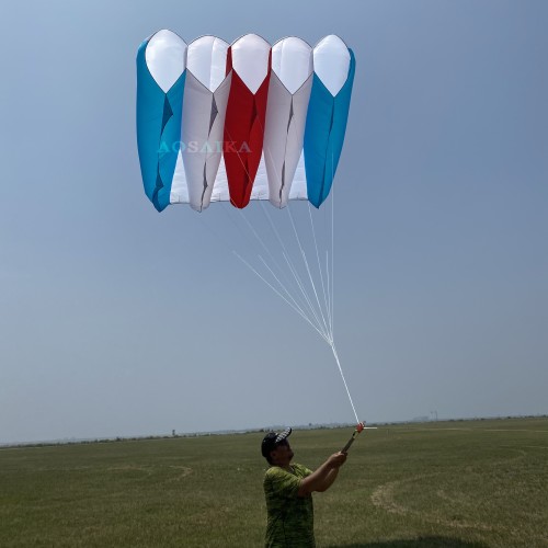 16/22/36Sqm red white and blue Pilot kite 40d Ripstop Nylon For Adults High Quality ColorfulShow Kite