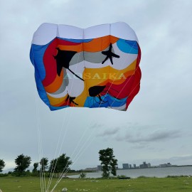 New Arrival Soft Inflatable 12sqm/16sqm Pilot Kite 40d Ripstop Nylon For Adults High Quality Colorful Show Kites 