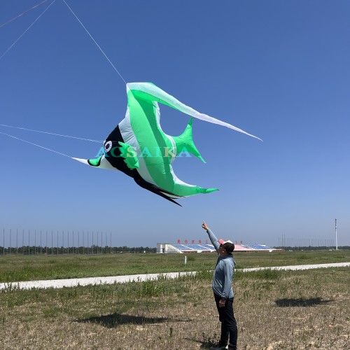 New Arrival Soft Inflatable 3.5m Swallowfish Kite Pendant 40d Nylon Ripstop For Adults High Quality Colorful Animal Show Kites
