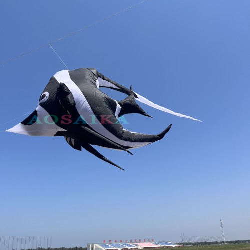 New Arrival Soft Inflatable 3.5m Swallowfish Kite Pendant 40d Nylon Ripstop For Adults High Quality Colorful Animal Show Kites