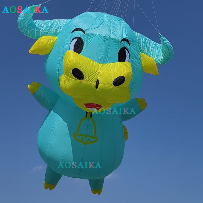 5m/12m Cow Kite Pendant 40d Ripstop Nylon For Adults High Quality Show Kites