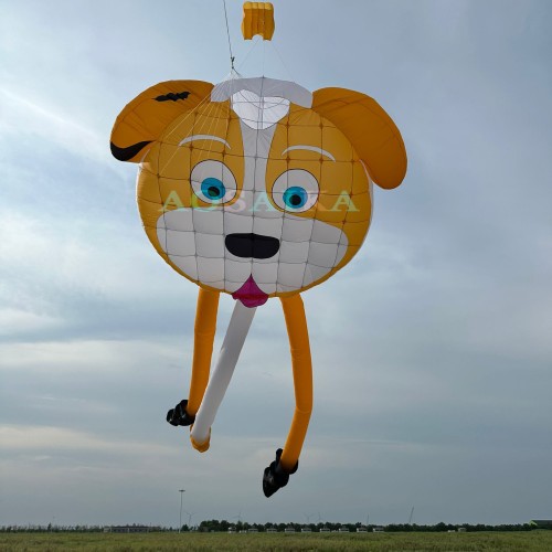New Arrival Soft Inflatable 4*14M Dog Kite Pendant 40d Nylon Ripstop Adults High Quality Colorful Animal Show Kites