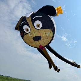 New Arrival Soft Inflatable 4*14M Dog Kite Pendant 40d Nylon Ripstop Adults High Quality Colorful Animal Show Kites 
