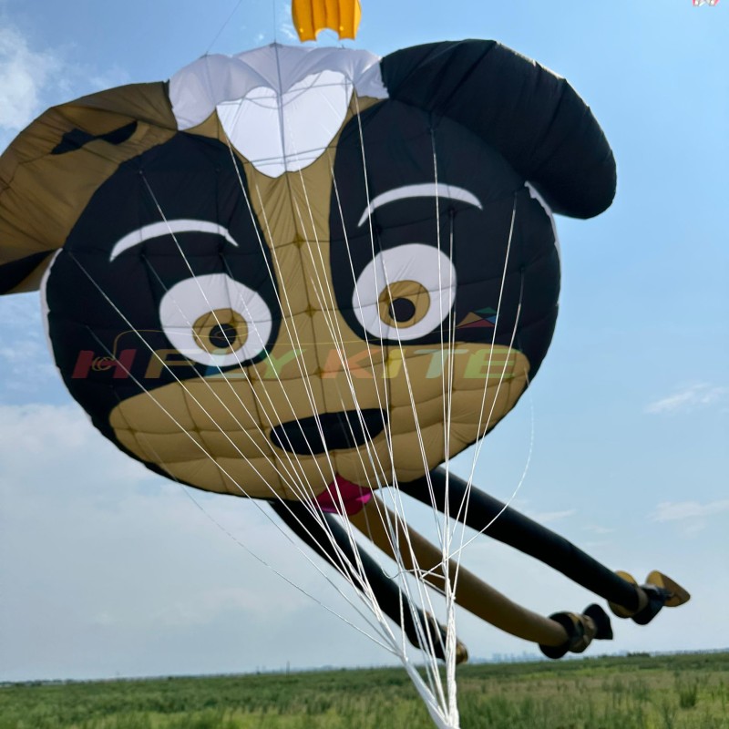 New Arrival Soft Inflatable 4*14M Dog Kite Pendant 40d Nylon Ripstop Adults High Quality Colorful Animal Show Kites 
