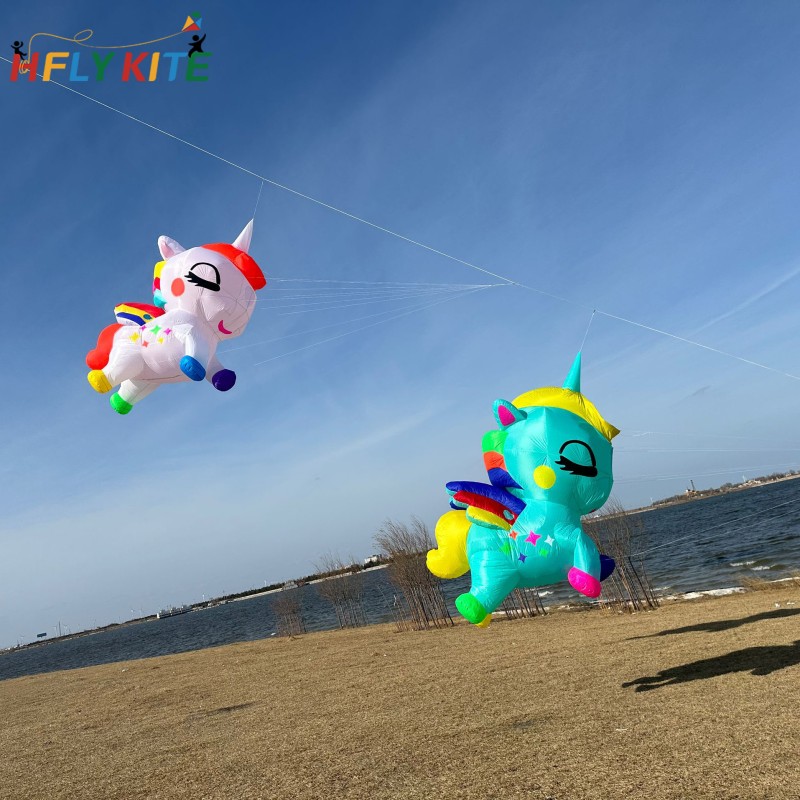 3.5M unicorn kite rendant 40d ripstop nylon