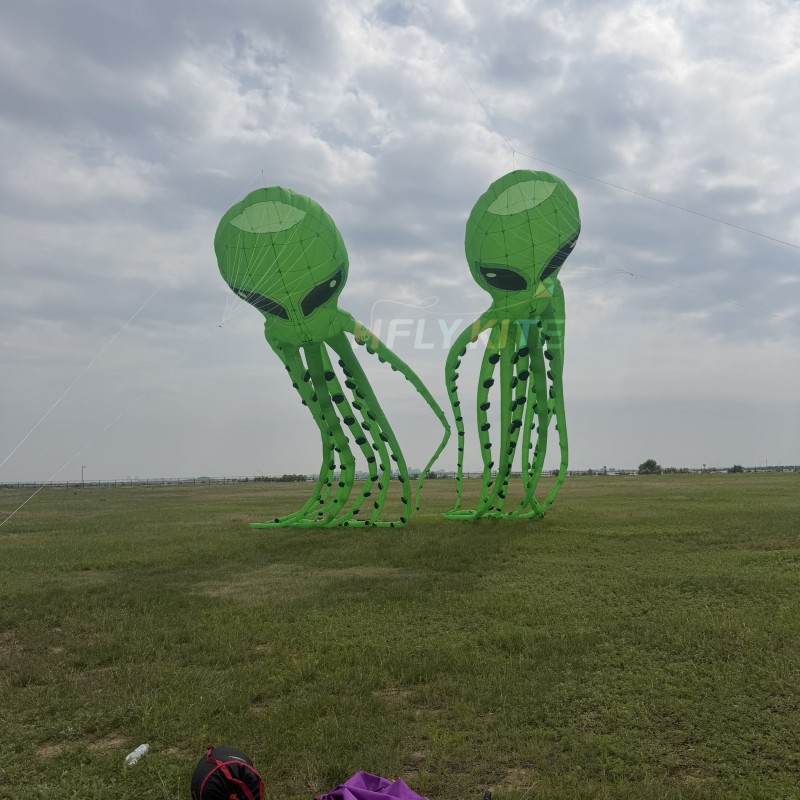 12/20/30/40m The Alien Octopus kite pendant 40d ripstop nylon For Adults High Quality Colorful Show Kites 