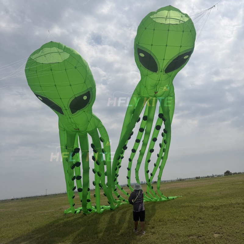 12/20/30/40m The Alien Octopus kite pendant 40d ripstop nylon For Adults High Quality Colorful Show Kites 