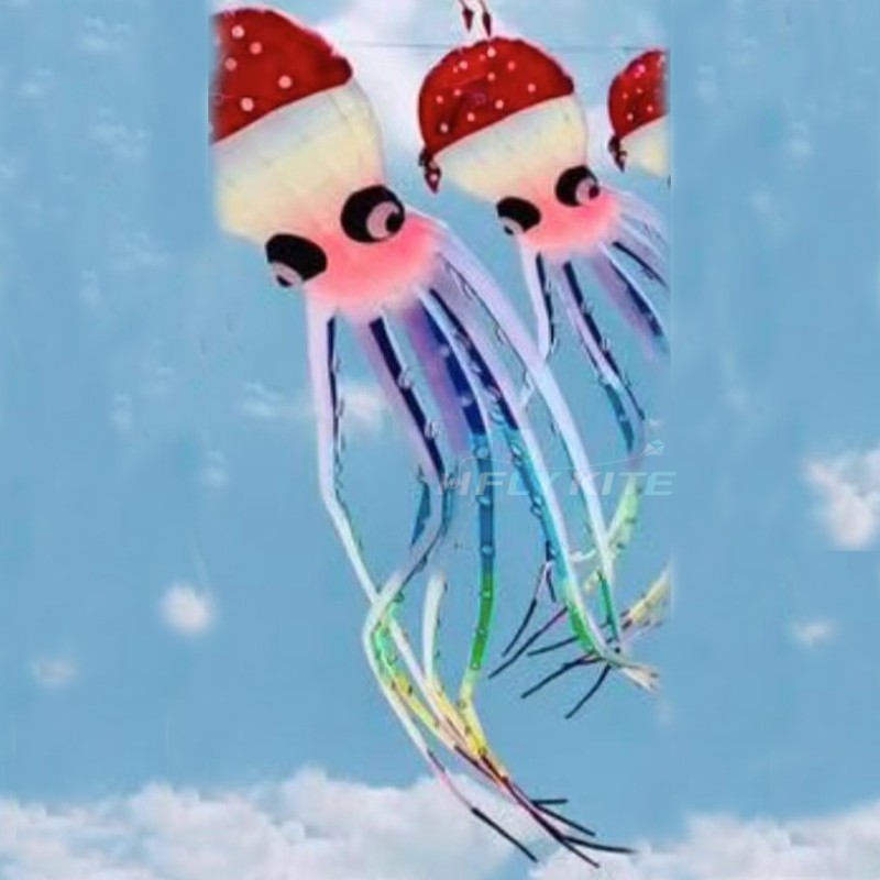 12m Pirate Octopus Kite Pendant 40d Ripstop Nylon For Adults High Quality Colorful Animal Show Kites