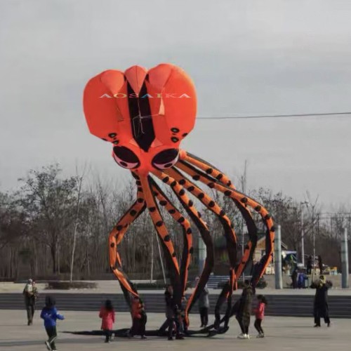 New Arrival 28m octopus Kite Pendant 40d Ripstop Nylon For Adults High Quality Colorful Show Kite