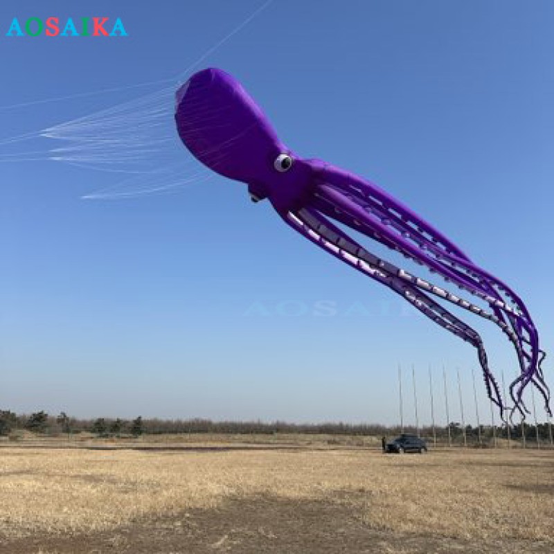 New Arrival 80m octopus Kite Pendant 40d Ripstop Nylon For Adults High Quality Colorful Show Kite 