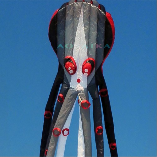 New Arrival Soft Inflatable 20/26M Alien Octopus Kite Pendant 40d Nylon Ripstop Adults High Quality Colorful Animal Show Kites