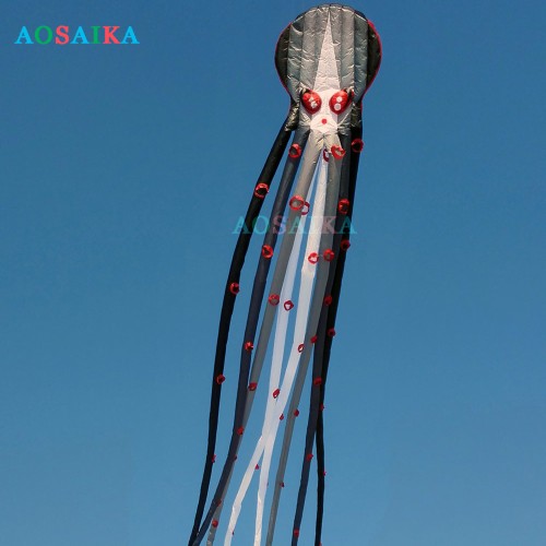 New Arrival Soft Inflatable 20/26M Alien Octopus Kite Pendant 40d Nylon Ripstop Adults High Quality Colorful Animal Show Kites