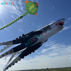 New Arrival 30M Octo sharks Kite Pendant 40d Ripstop Nylon For Adults High Quality Show Kites