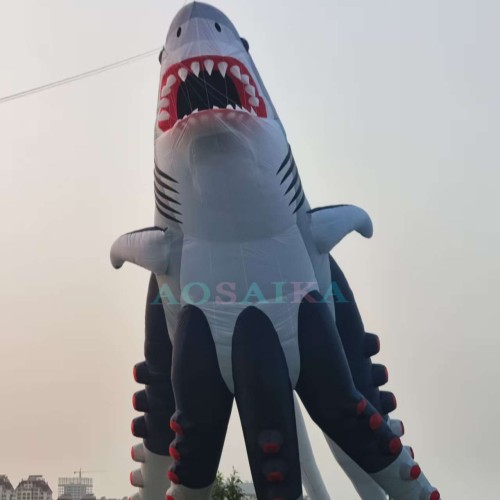 New Arrival 30M Octo sharks Kite Pendant 40d Ripstop Nylon For Adults High Quality Show Kites