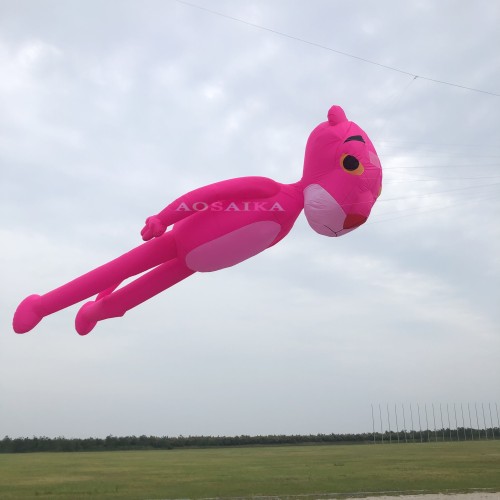 8m Pink Panther Kite Pendant 40d Ripstop Nylon For Adults High Quality Colorful Animal Show Kites