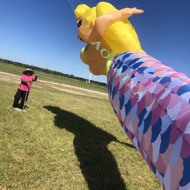 New Arrival Soft Inflatable 10M Mermaid Kite Pendant 40d Ripstop Nylon Adults High Quality Colorful Show Kites 