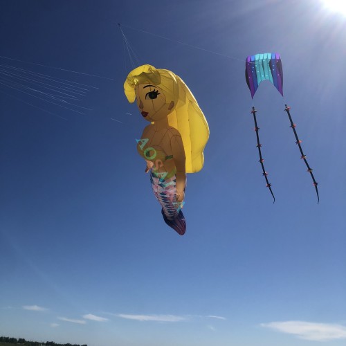 New Arrival Soft Inflatable 10M Mermaid Kite Pendant 40d Ripstop Nylon Adults High Quality Colorful Show Kites