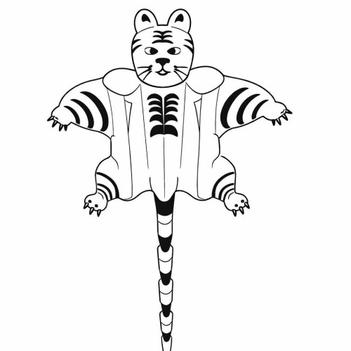 4*4 /6*6 /10*10M Tiger Kite Pendant 40d Ripstop Nylon For Adults High Quality Colorful Show Kites