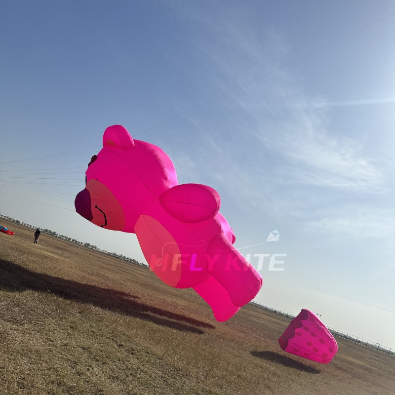 12M strawberry bear kite pendant 40d ripstop nylon 
