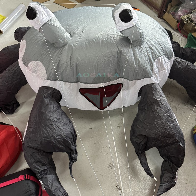 New Arrival Soft Inflatable 2M  Ground Crab Kite 40d ripstop nylon For Adults High Quality Colorful Animal Show Kites 