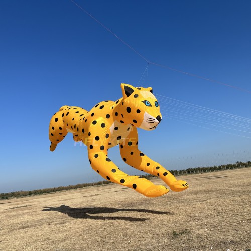 15m Soft Inflatable  Leopard Kite Line Laundry High Quality Ripstop Nylon Kite Pendant