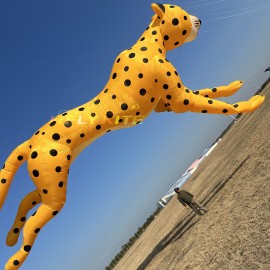 15m Soft Inflatable  Leopard Kite Line Laundry High Quality Ripstop Nylon Kite Pendant 