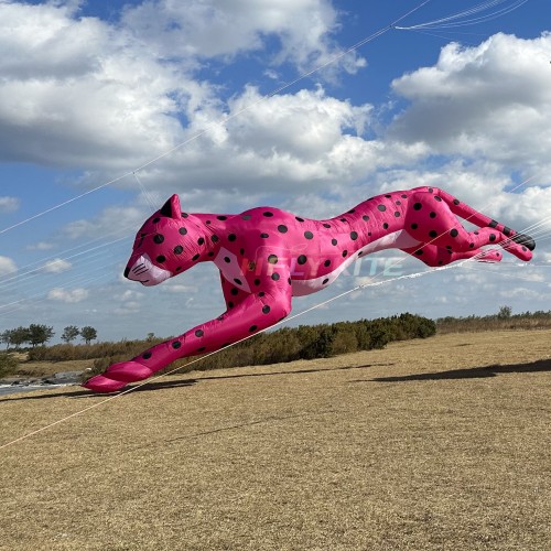 15m Soft Inflatable  Leopard Kite Line Laundry High Quality Ripstop Nylon Kite Pendant