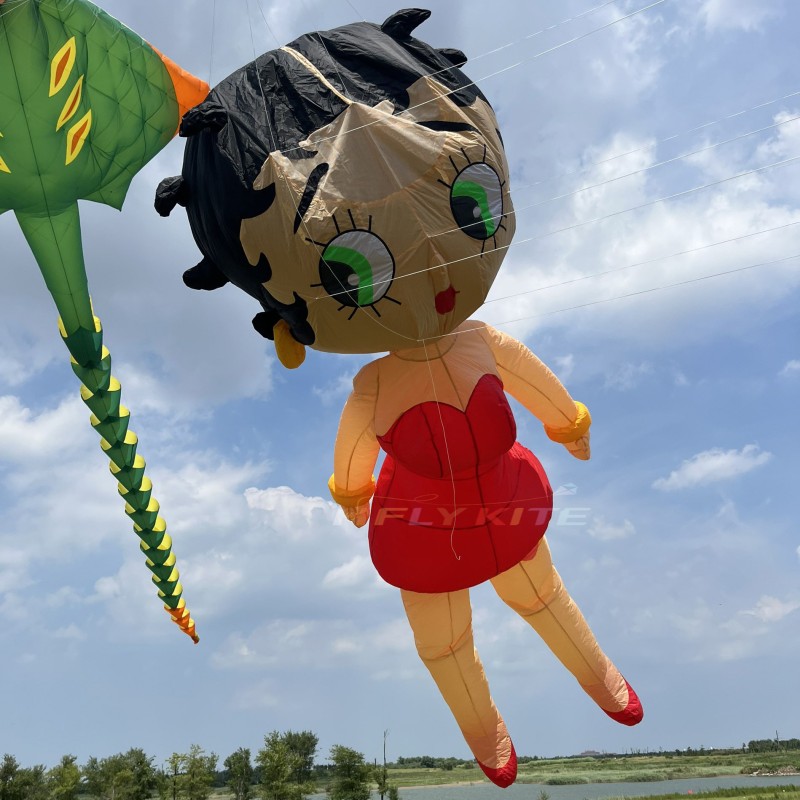 5m/10m Betty Boop kite pendant 40d ripstop nylon 