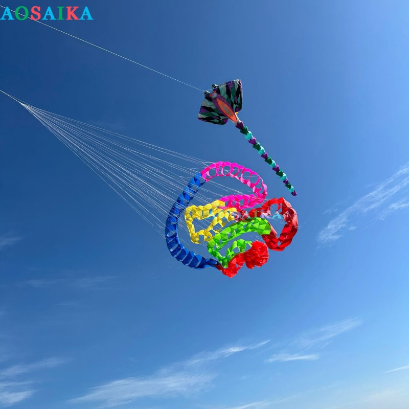 Cell catherine wheel kite  The Turn the snake kite 40d Ripstop Nylon For Adults High Quality Colorful Show Kite