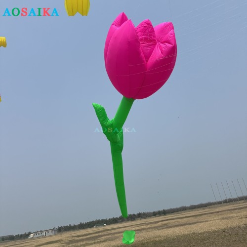 12m Tulip kite pendant 40d ripstop nylon For Adults High Quality Colorful Show Kites