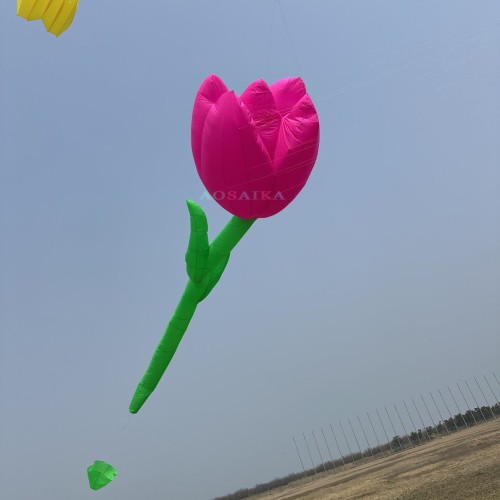 12m Tulip kite pendant 40d ripstop nylon For Adults High Quality Colorful Show Kites