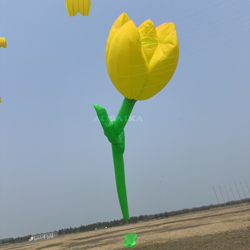 12m Tulip kite pendant 40d ripstop nylon For Adults High Quality Colorful Show Kites