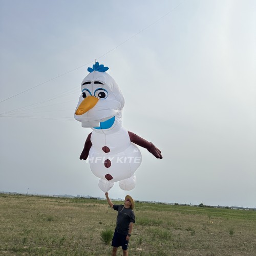 New Arrival Large Soft Inflatable 3.5M Olaf Kite Pendant 40d Ripstop Nylon For Adults High Quality Colorful Animal Show Kites