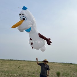 New Arrival Large Soft Inflatable 3.5M Olaf Kite Pendant 40d Ripstop Nylon For Adults High Quality Colorful Animal Show Kites 