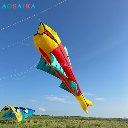 New Arrival Soft Inflatable Soft Inflatable 7.5M Fish kite pendant 40d ripstop nylon For Adults High Quality Colorful Animal Show Kites
