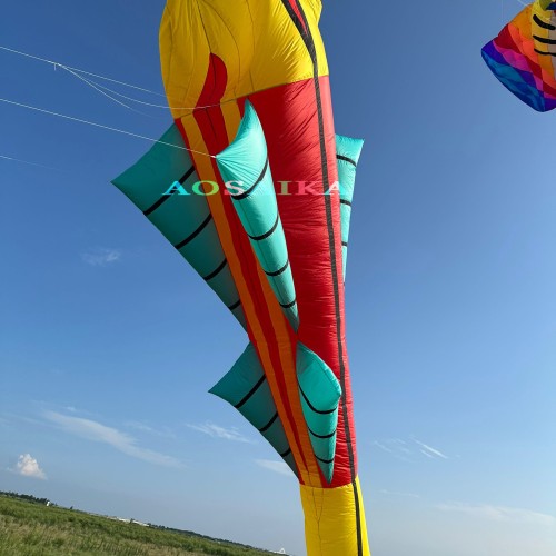 New Arrival Soft Inflatable Soft Inflatable 7.5M Fish kite pendant 40d ripstop nylon For Adults High Quality Colorful Animal Show Kites