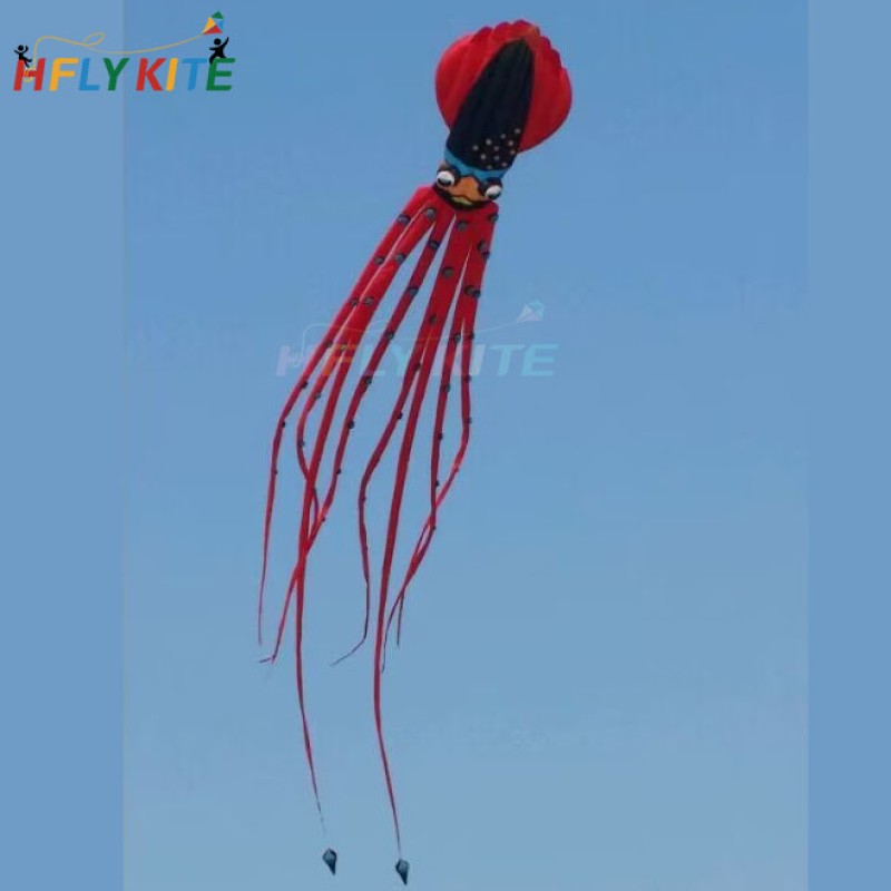 18m squid kite Polyester cloth Adults High Quality Colorful Show Kite