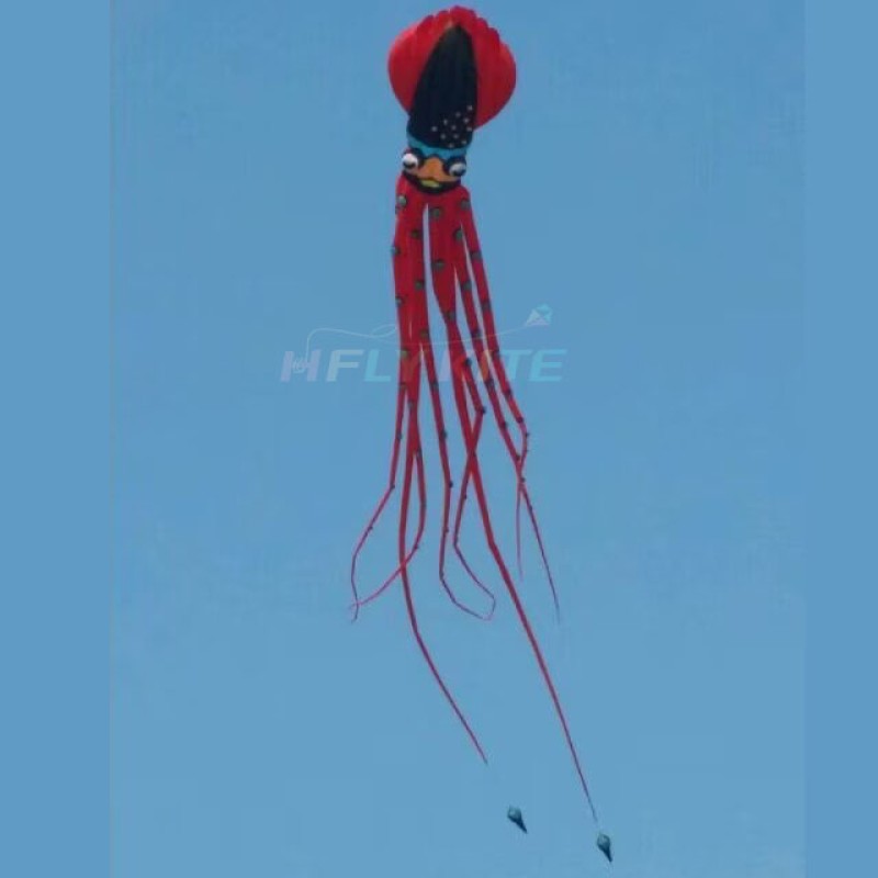 18m squid kite Polyester cloth Adults High Quality Colorful Show Kite 