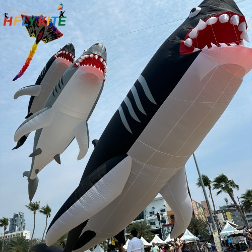 17M shark kite pendant 40d ripstop nylon