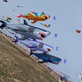 18m shark kite pendant 40d ripstop nylon 